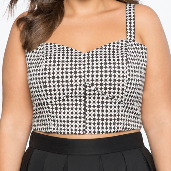 Eloquii Tops - ELOQUII Geometric Bustier